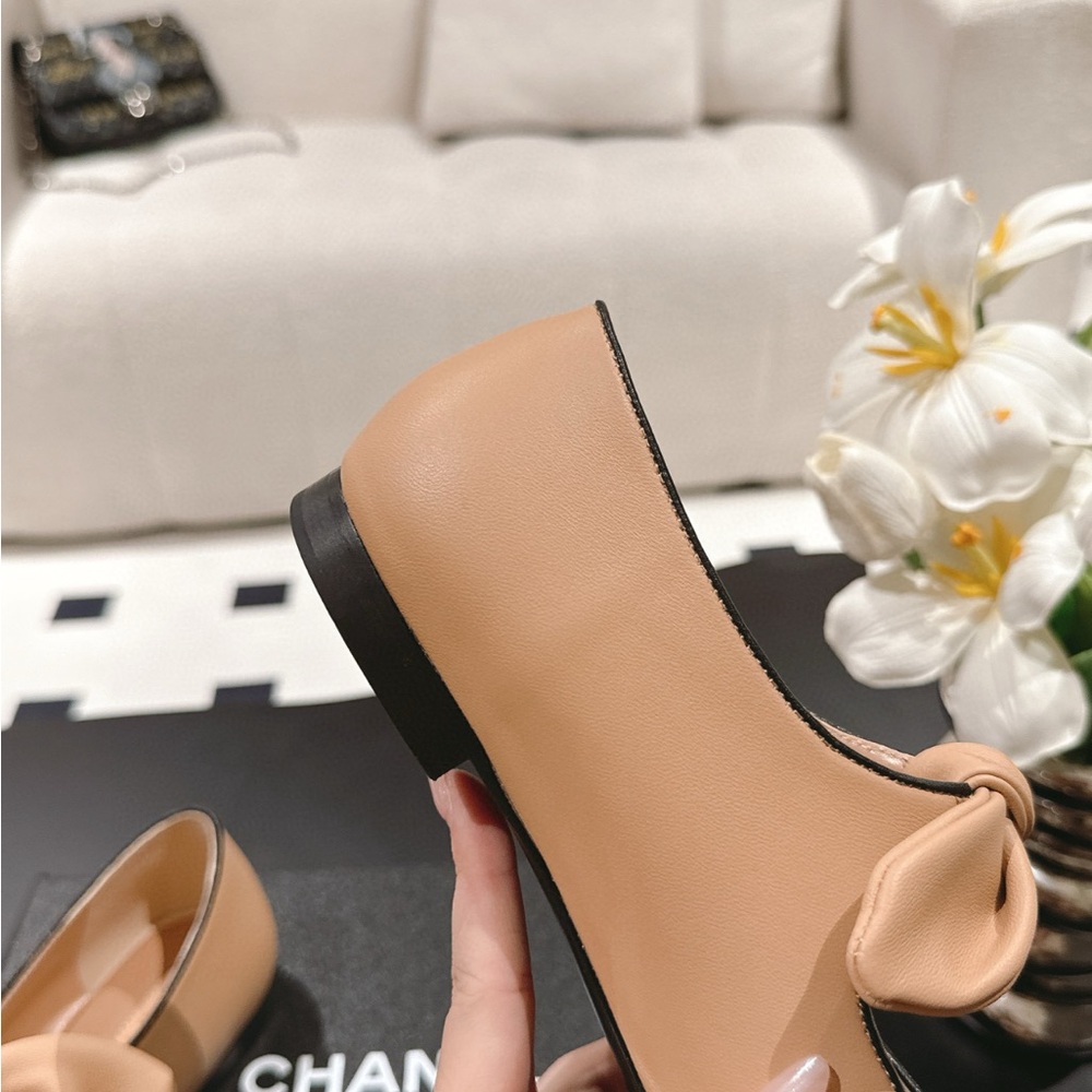 Chanel Style Bow Mary Jane Flats - Picture 6 of 8